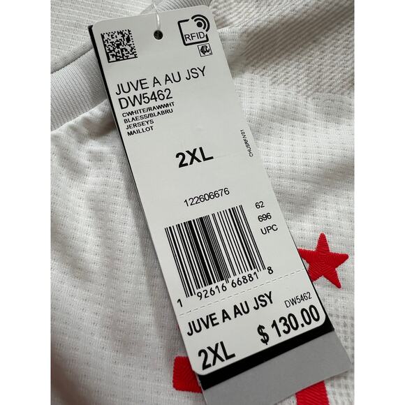 adidas Men's Juventus 19/20 Authentic Away Jersey Raw White DW5462 Size 2XL - Picture 4 of 16